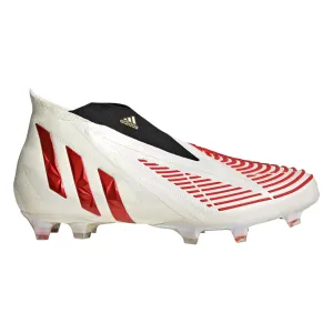 adidas Predator Edge   FG Firm Ground Soccer Cleat - Off White/Vivid Red/Gold Metallic