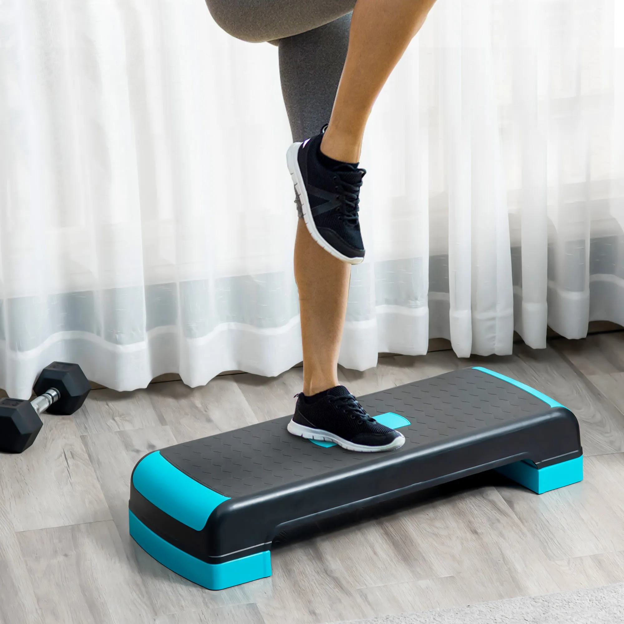 Aerobic Step 10cm 15cm & 20cm Height Adjustable Exercise Stepper Nonslip Step Board Great for Home & Office