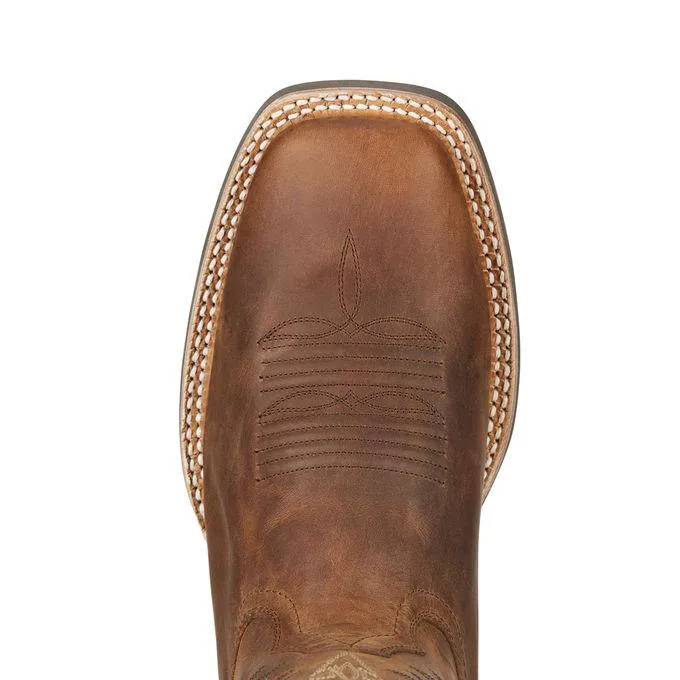 Ariat Mens Top Hand Square Toe Cowboy Boots - Trusty Tan