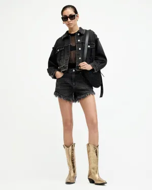 Astrid Frayed Denim Shorts