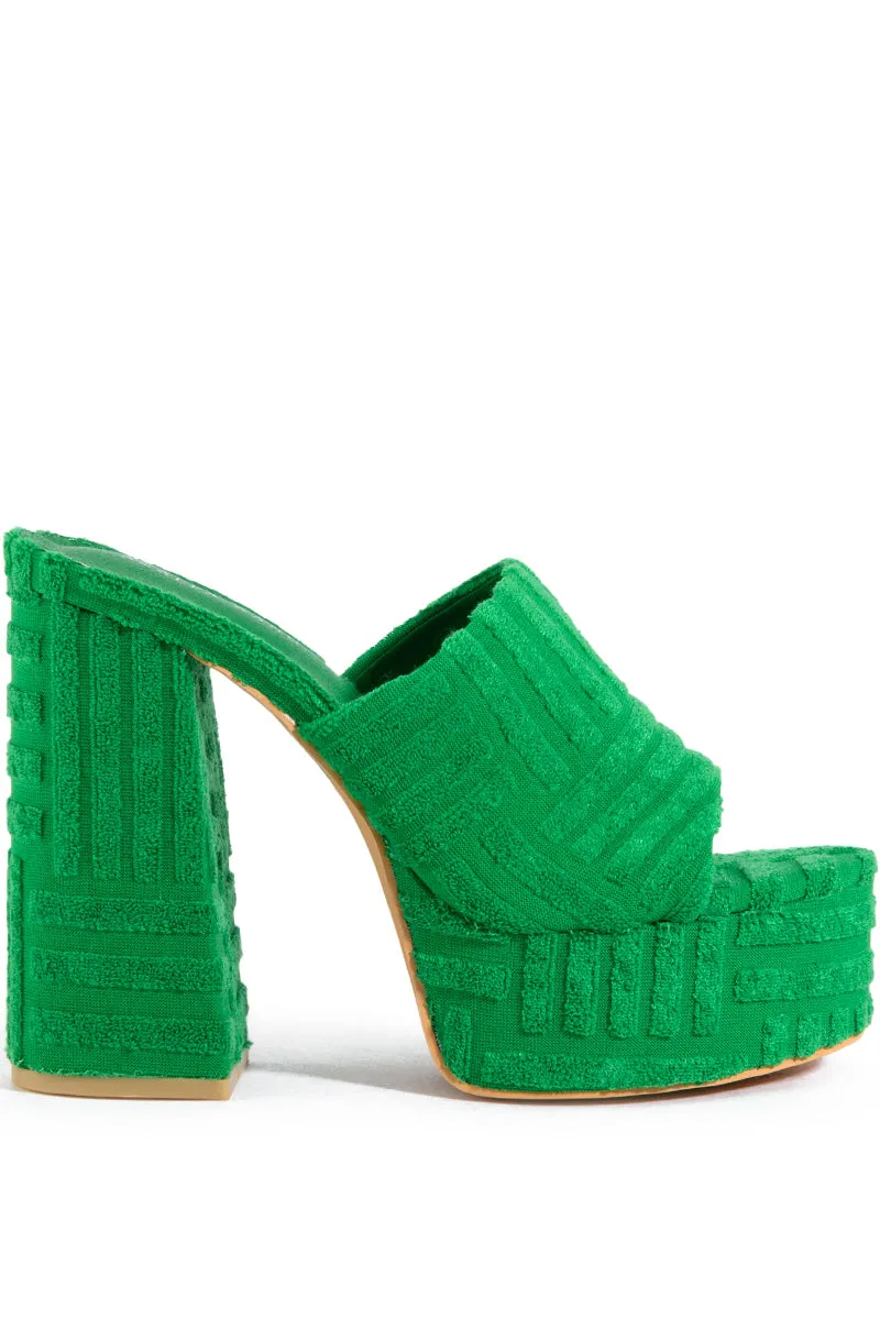 AZALEA WANG MARITZA GREEN TERRY MULE