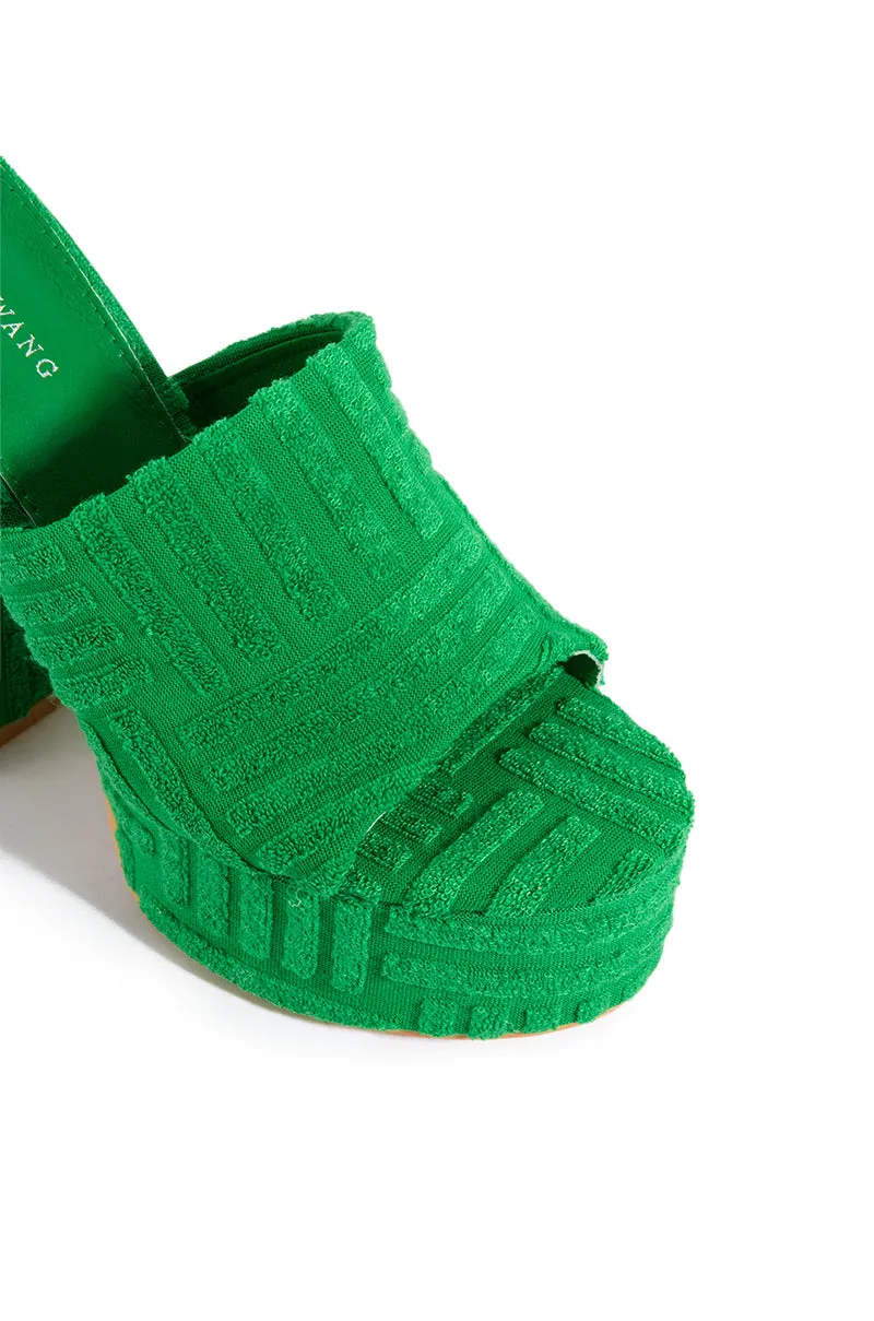 AZALEA WANG MARITZA GREEN TERRY MULE