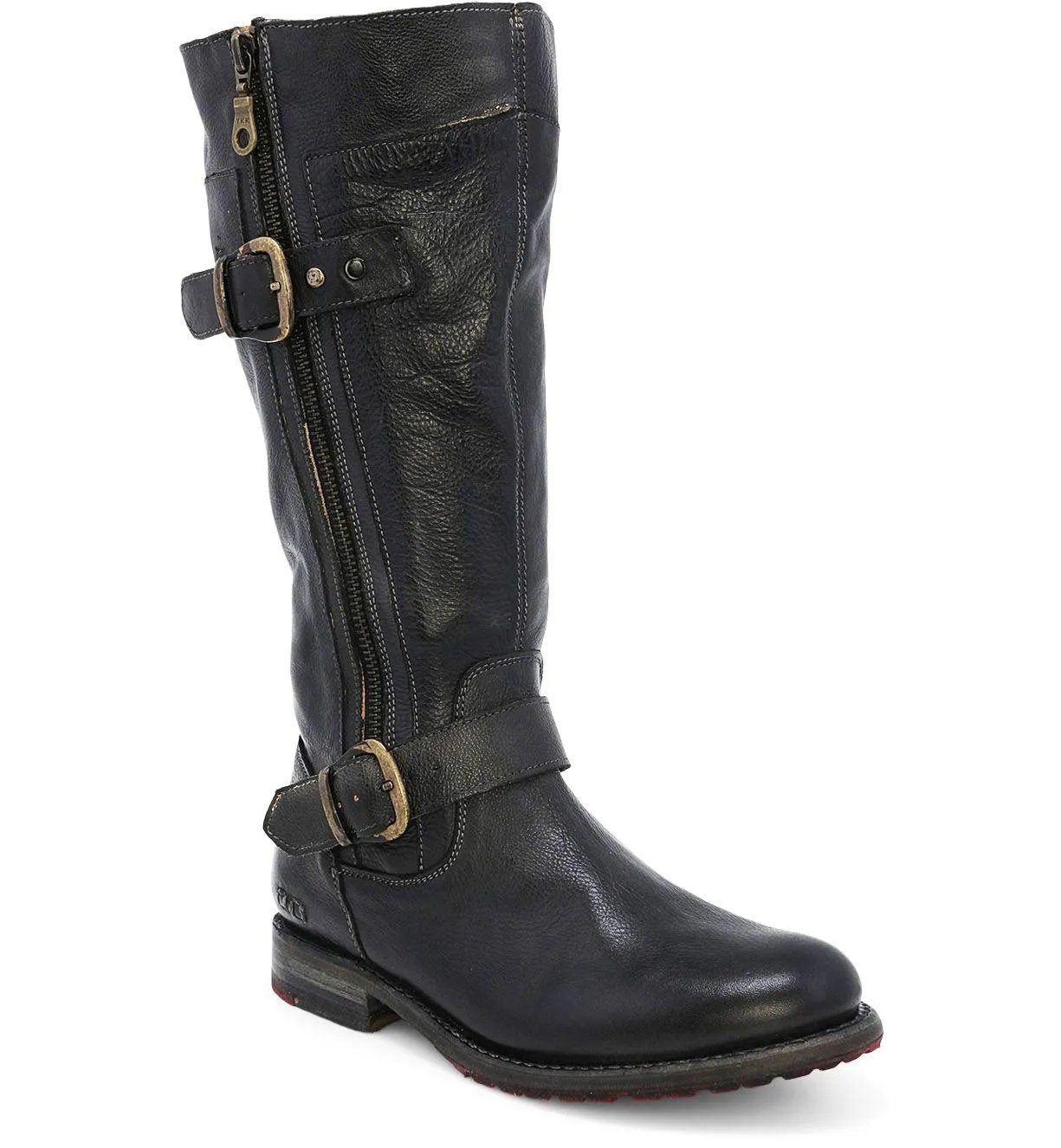Bed Stu Women's Gogo Lug Black Rustic Wide Calf Boots F321017-BKRS