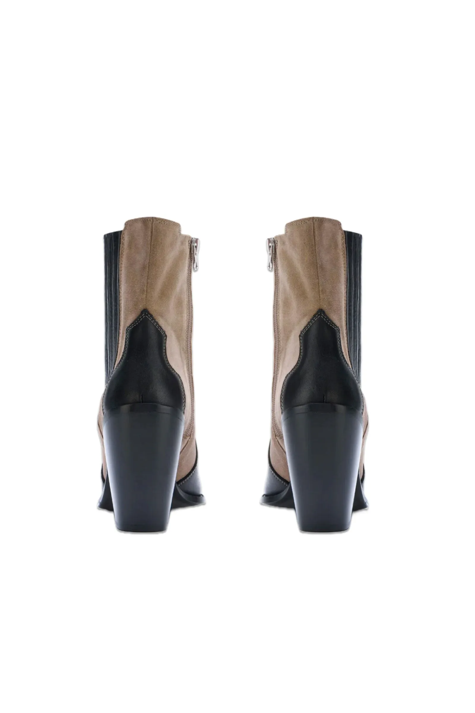 Black Blocked Cowboy Boots