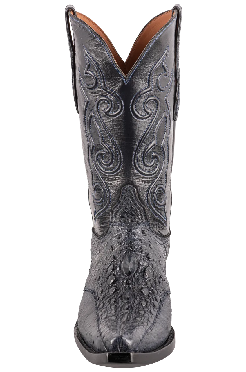 Black Jack Exclusive Snapping Turtle Cowboy Boots - Navy