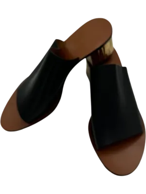 Chloe Qassie Leather Block-Heel Mule Sandal