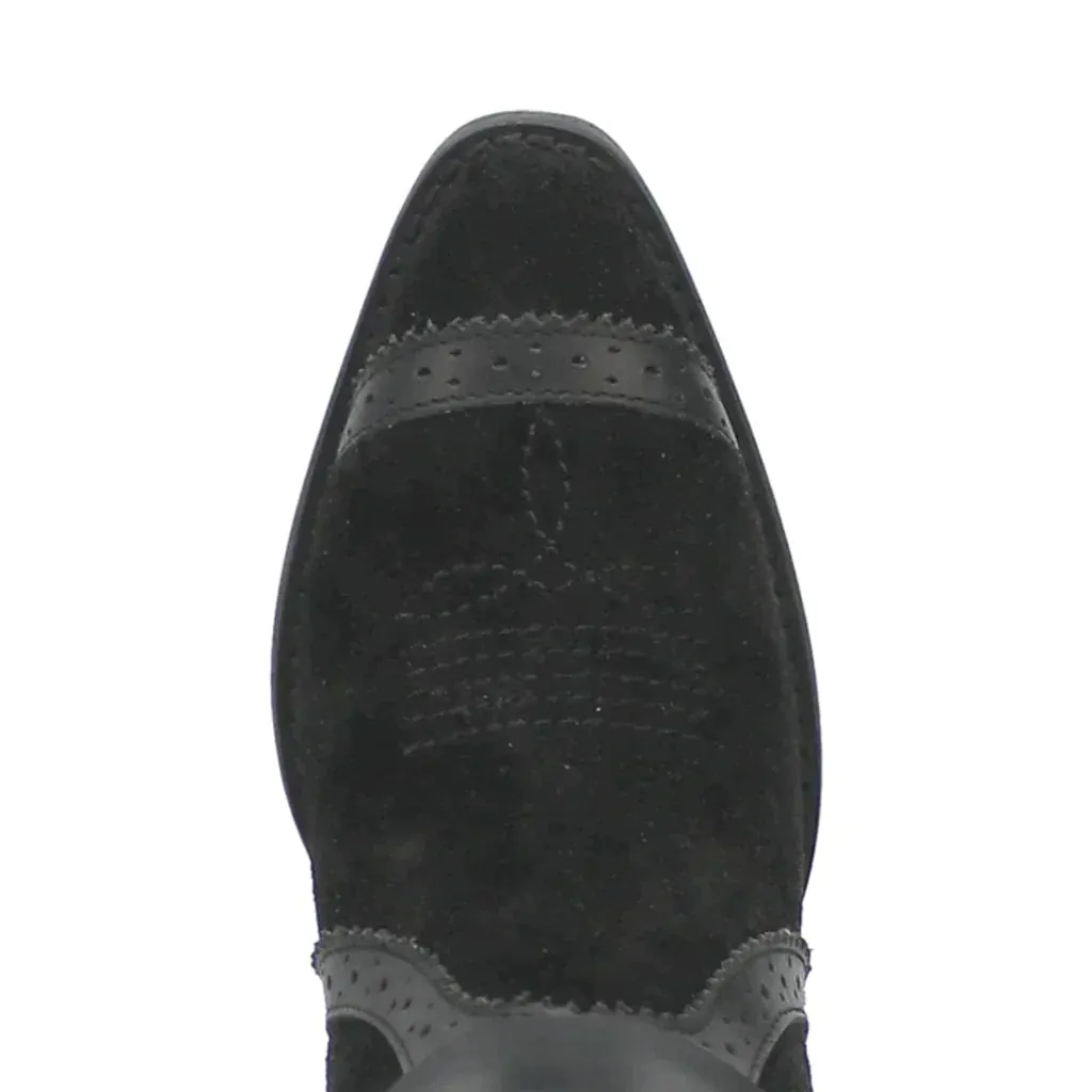 DINGO GUMMY BEAR LEATHER BLACK SUEDE BOOTIE STYLE DI747BK25