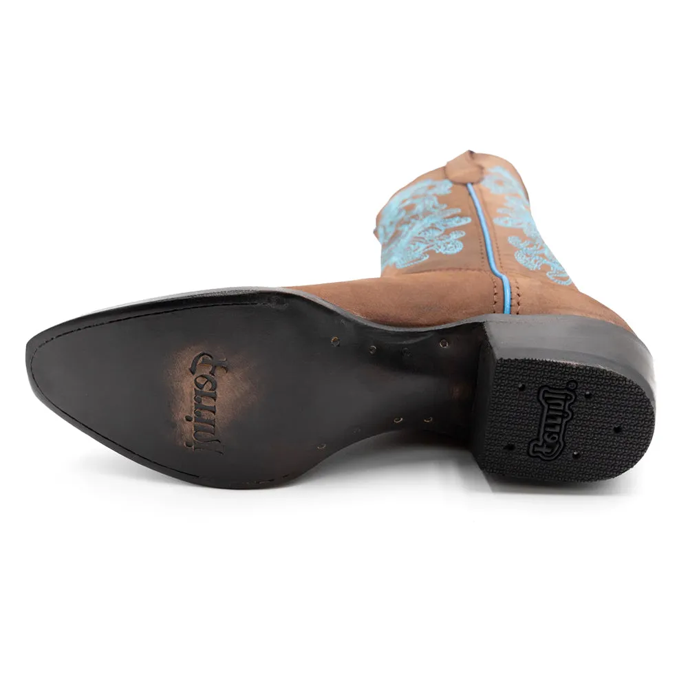 Ella Embroidery Snip Toe Cowboy Boots