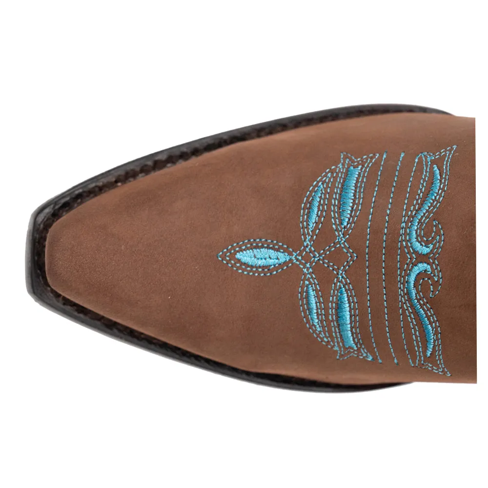 Ella Embroidery Snip Toe Cowboy Boots