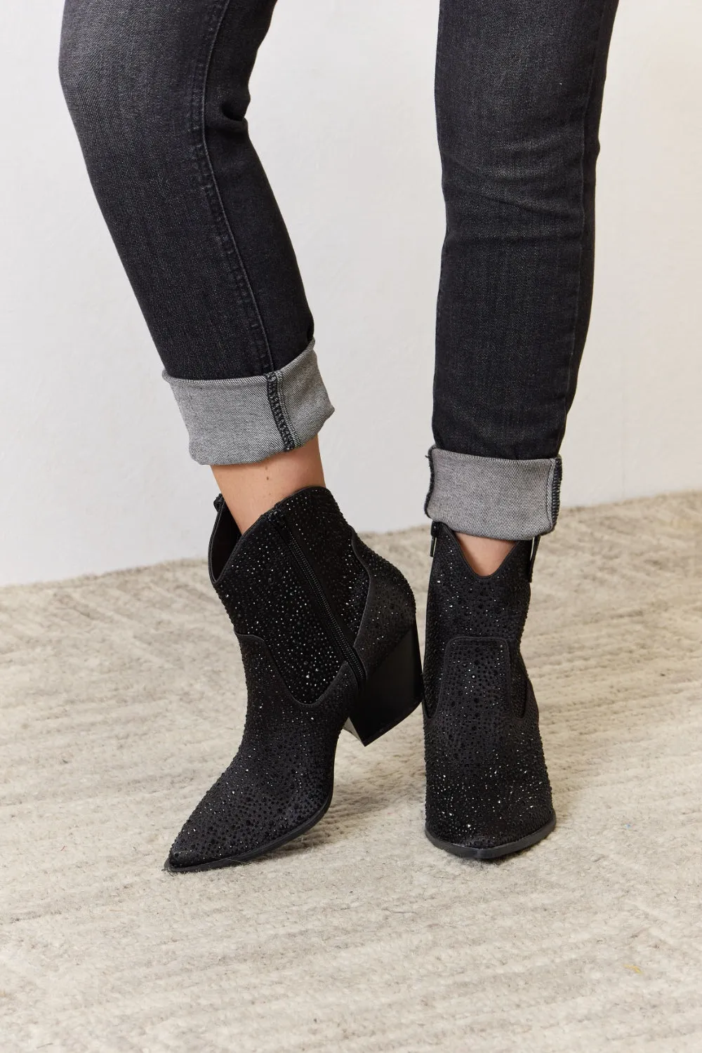 Glamorous Rodeo: East Lion Corp Rhinestone Ankle Cowboy Boots
