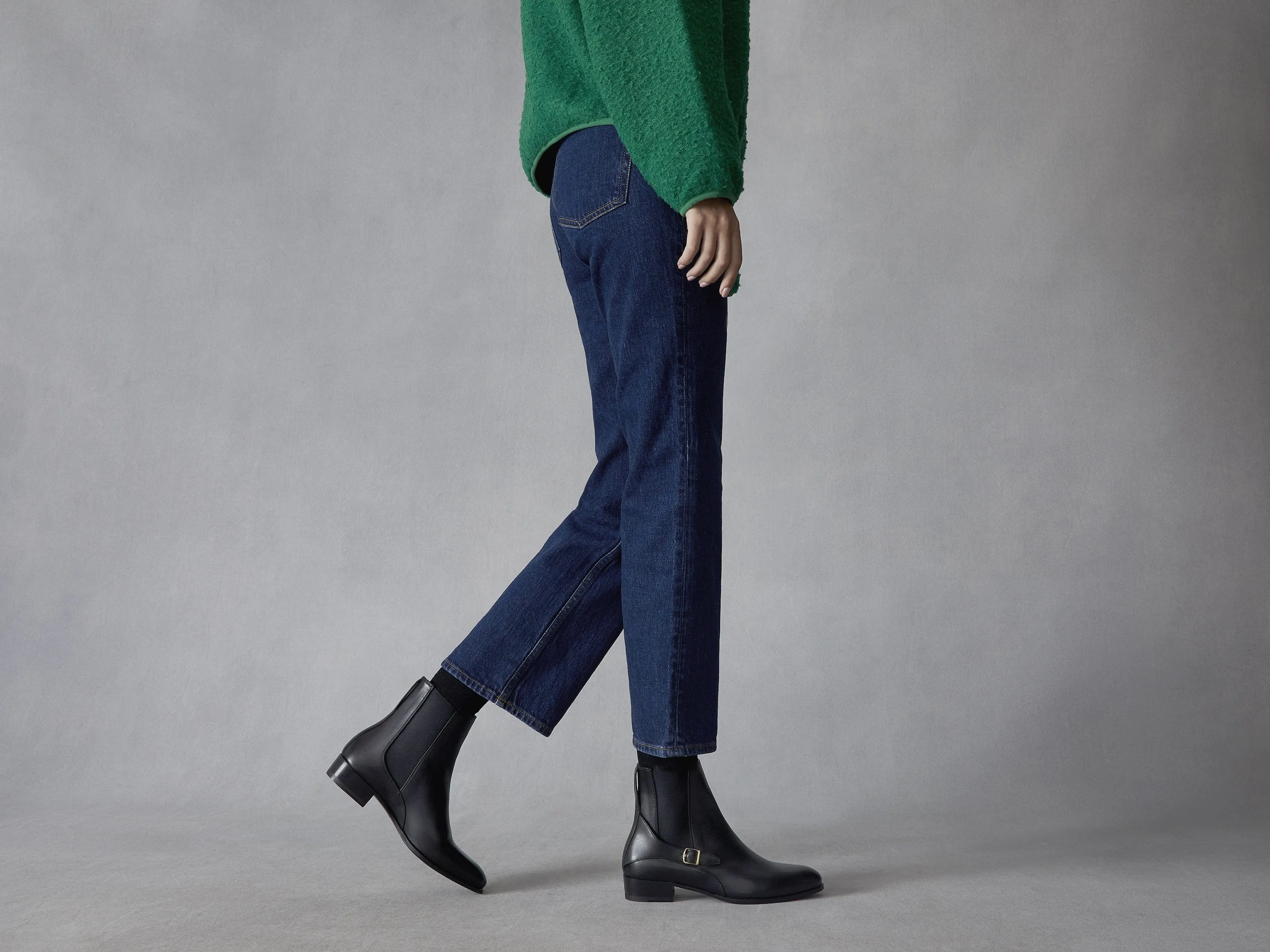 Hopper Boots in Black Dream Calf