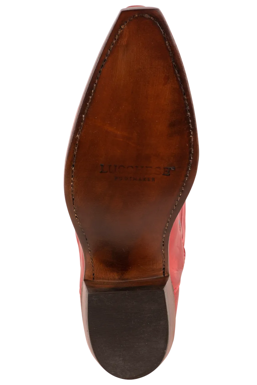 Lucchese Savannah Cowgirl Boots - Red