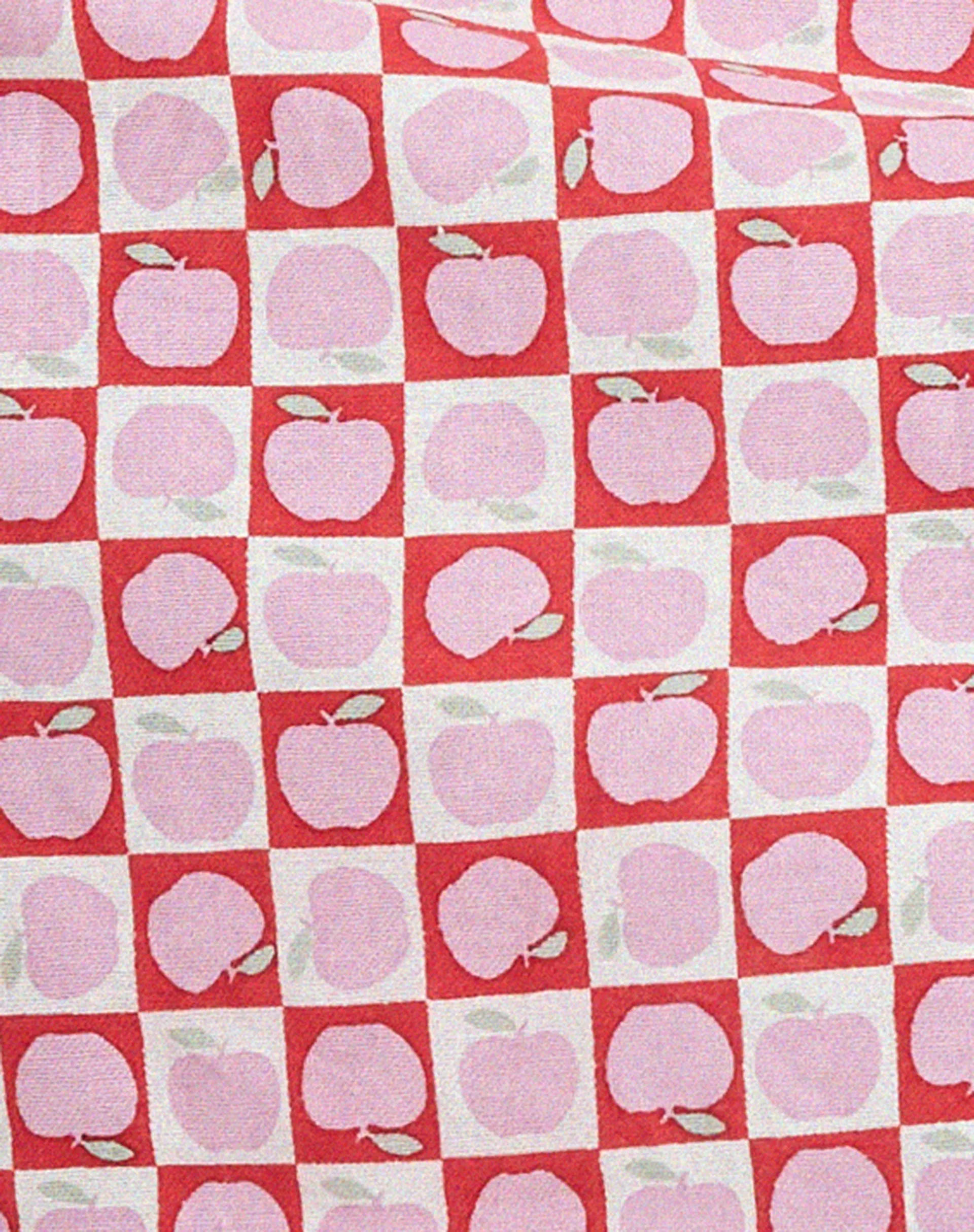 Maghfira Mini Dress in Apple Check Blush Red