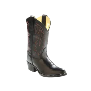 Old West Kid's Cushion Comfort Cowboy Black Boots