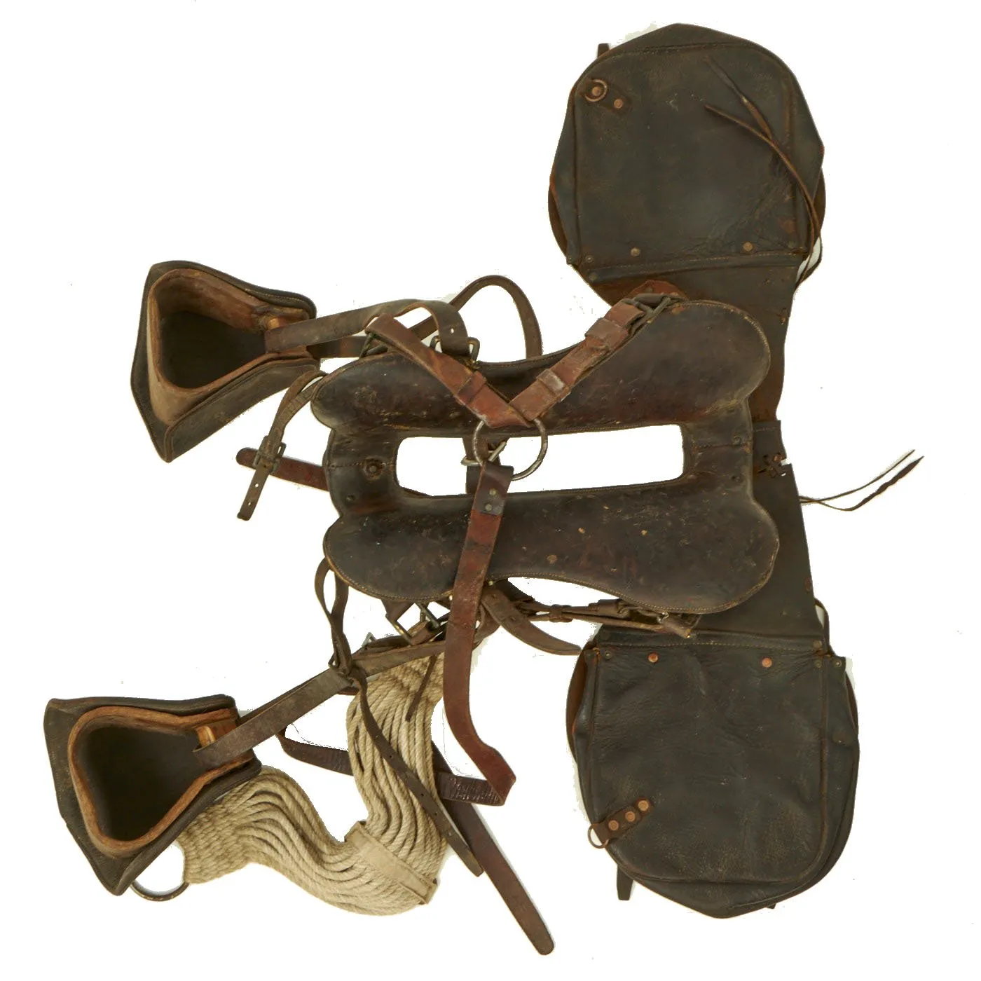 Original U.S. WWI Cavalry McClellan Saddle with Saddle Bags
