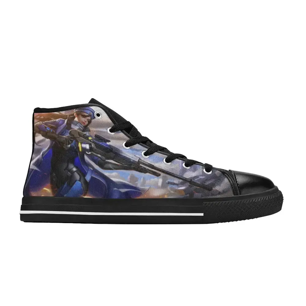 Overwatch Shoes , Overwatch Ana Shoes High Top Sneakers for Kids and Adults