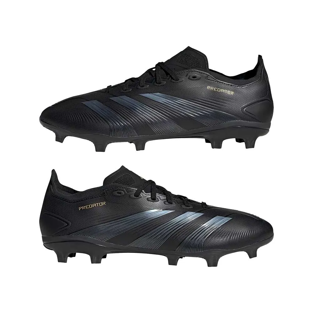 Predator League FG Soccer Cleats - Core Black/Carbon/Gold Metallic - Regular (D)