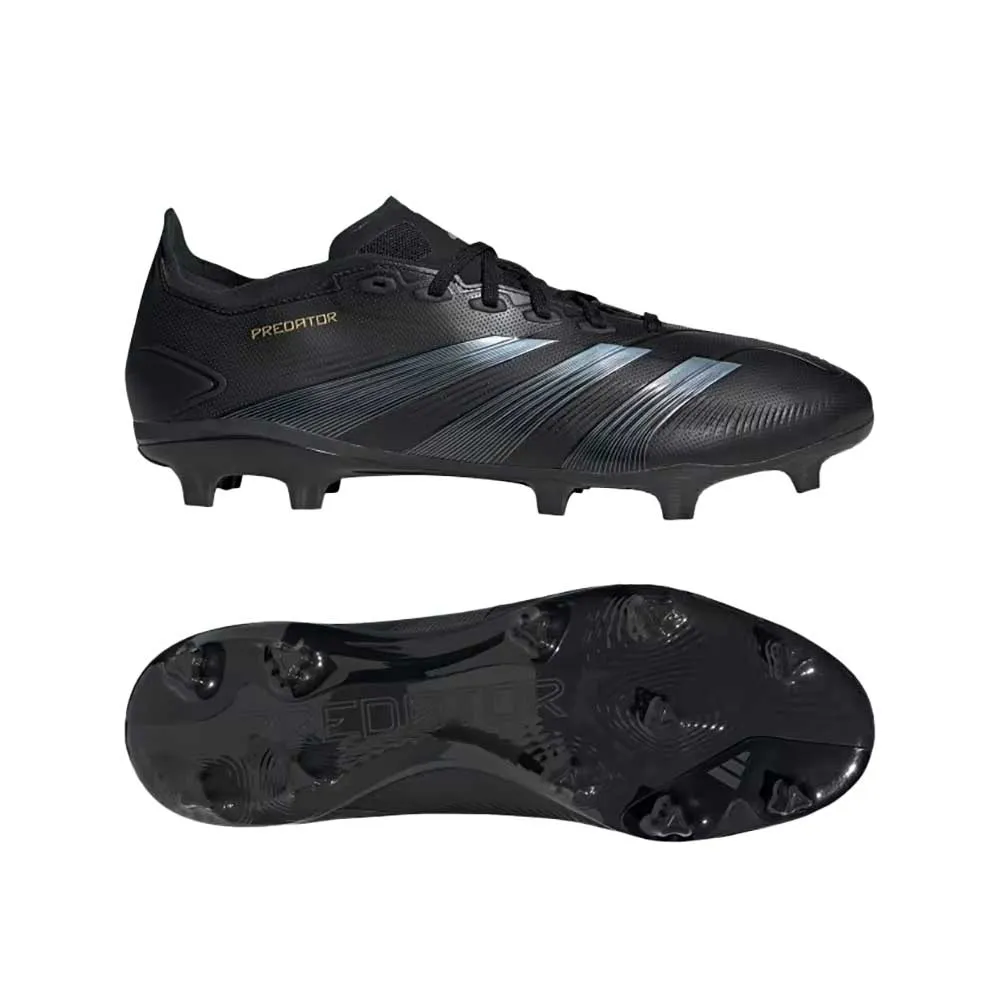 Predator League FG Soccer Cleats - Core Black/Carbon/Gold Metallic - Regular (D)