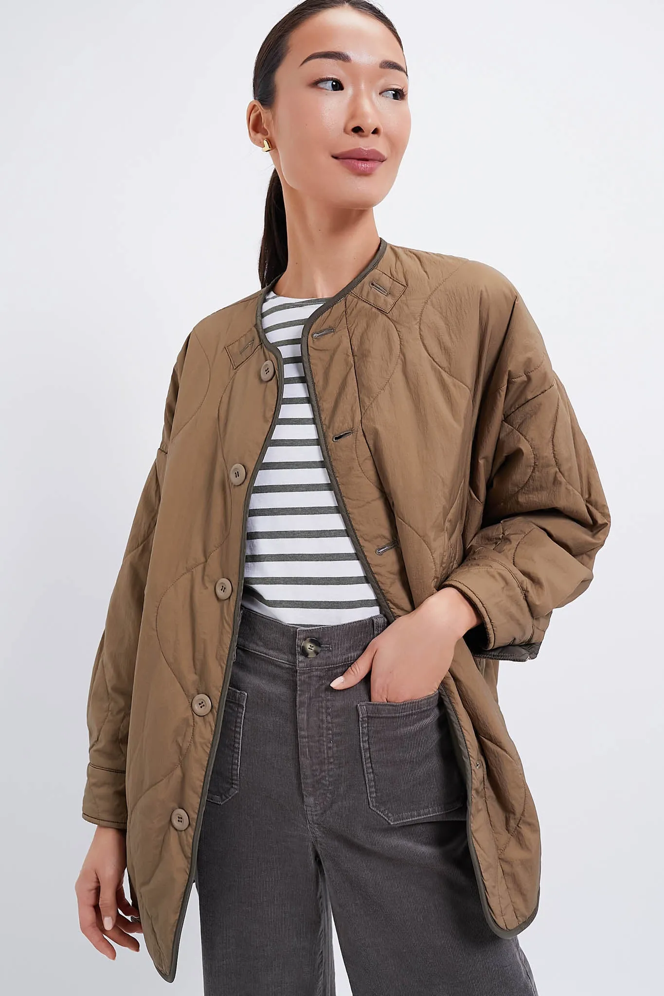 Reversible Kaki Drava Jacket