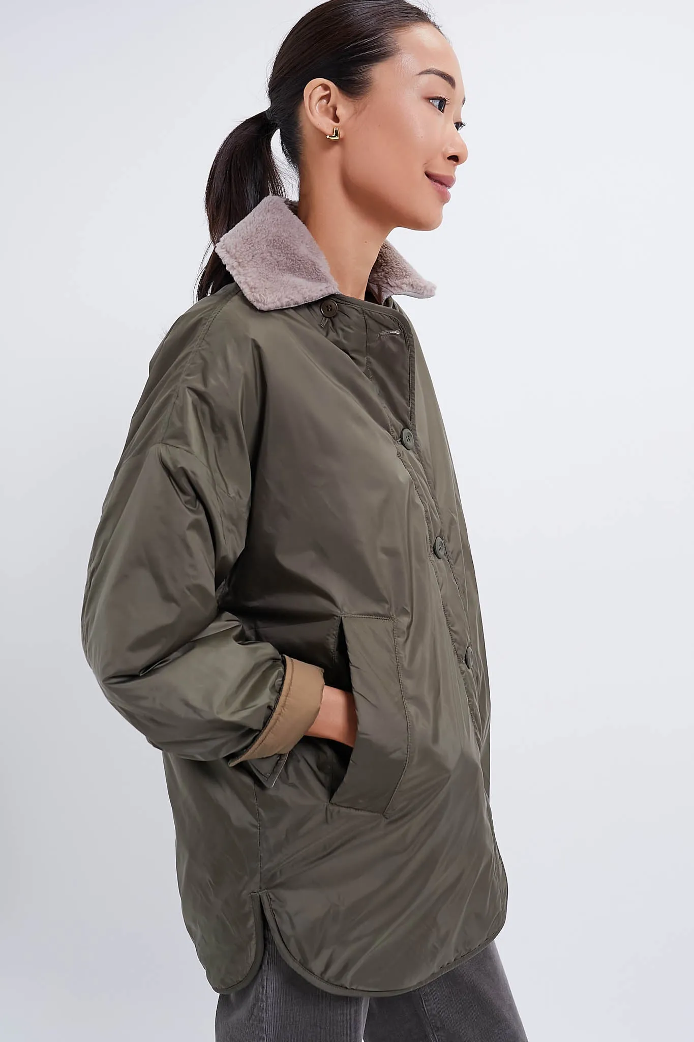 Reversible Kaki Drava Jacket