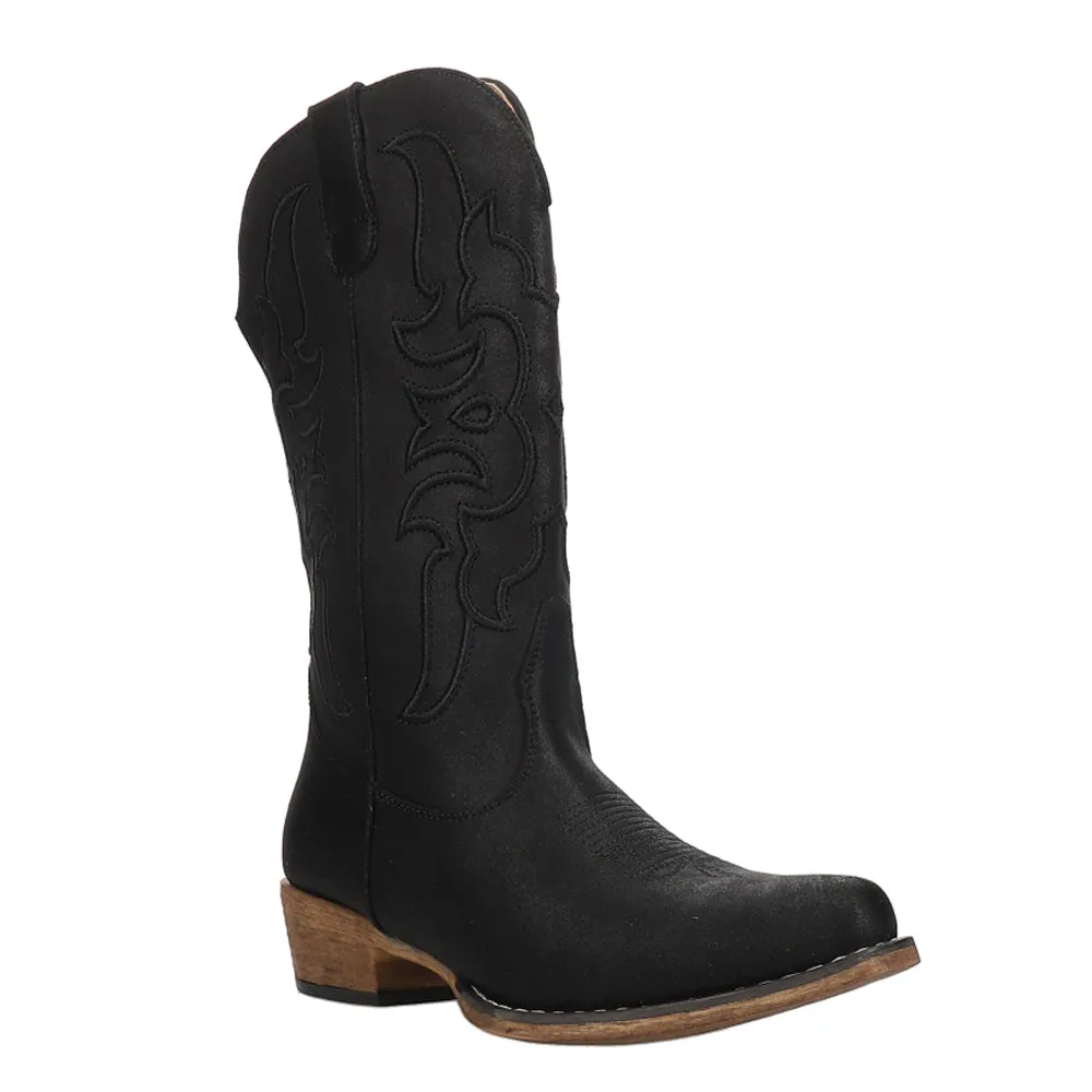 Riley Cord Embroidered Snip Toe Cowboy Boots