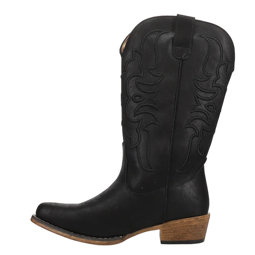 Riley Cord Embroidered Snip Toe Cowboy Boots