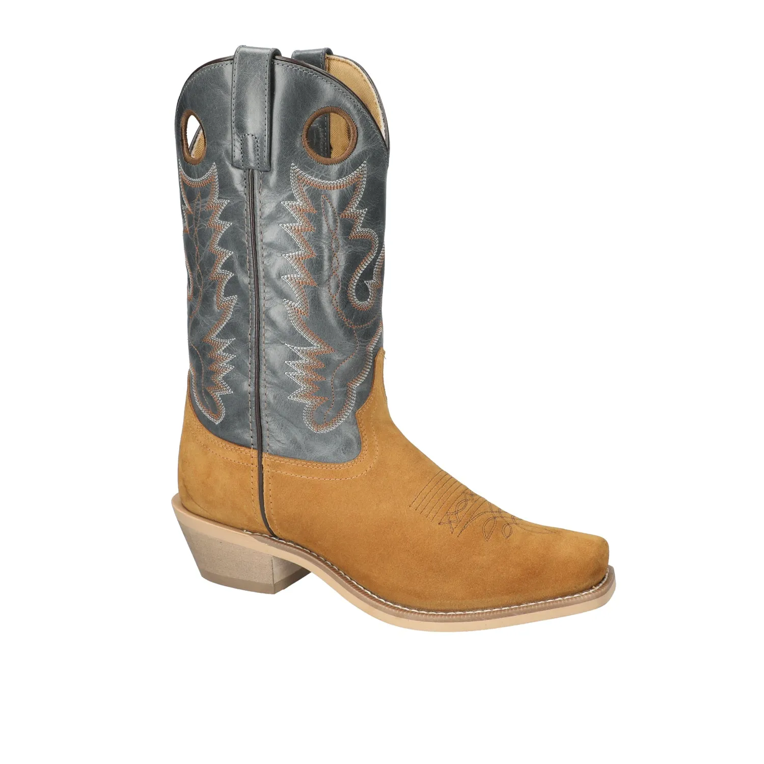 Smoky Mountain Boots Mens Santa Fe Tan/Blue Leather Cowboy Boots