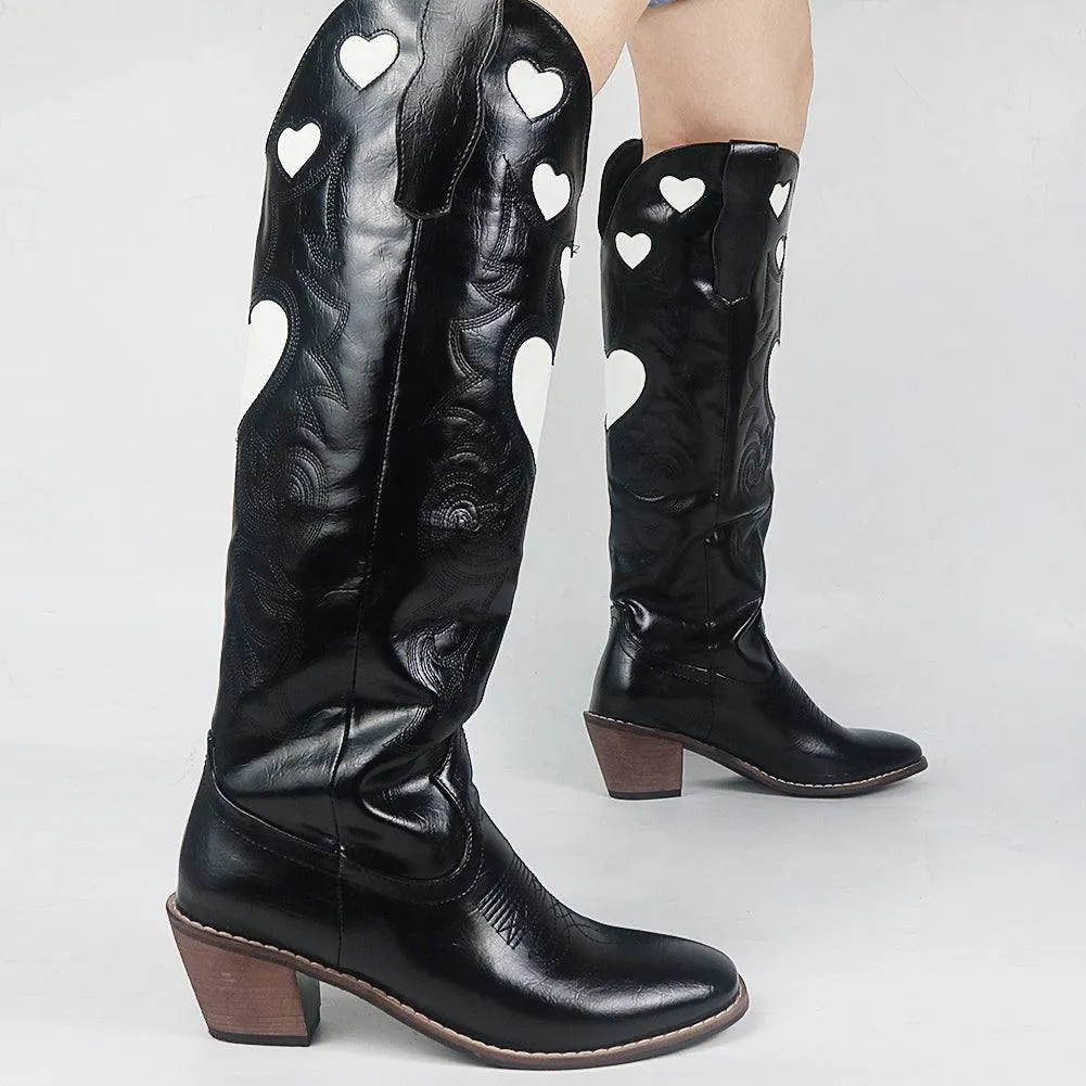 Stivale Camperos texano donna ricami