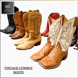 VINTAGE COWBOY BOOTS - 07 PCS
