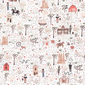 Wild West - Wild West Town White Yardage