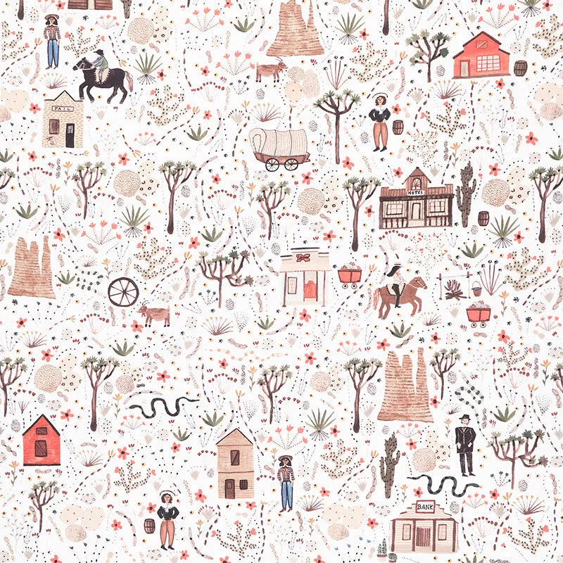 Wild West - Wild West Town White Yardage